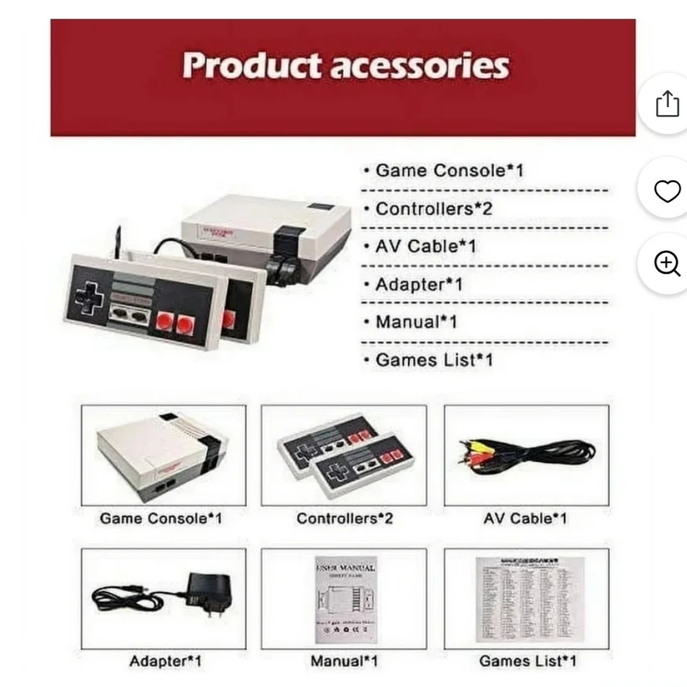 Mini Game Anniversary Edition Console - Gray 620 Built-in Games